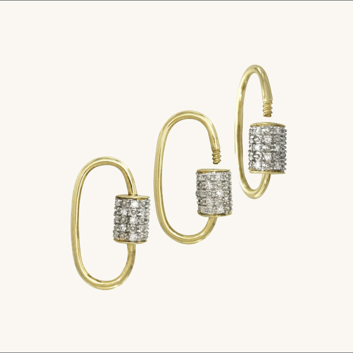 14K and Diamond Pave Charm Clasp