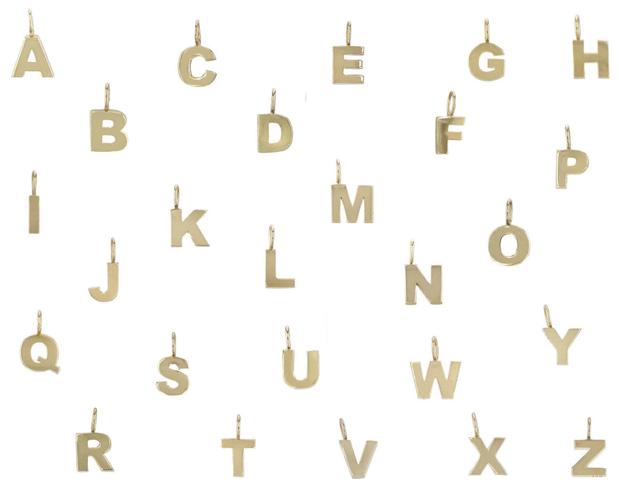 Initial Alphabet Pendant in 14K Yellow Gold
