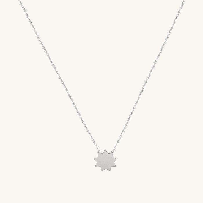 Baha'i Nine Pointed Star Necklace in 14K Gold