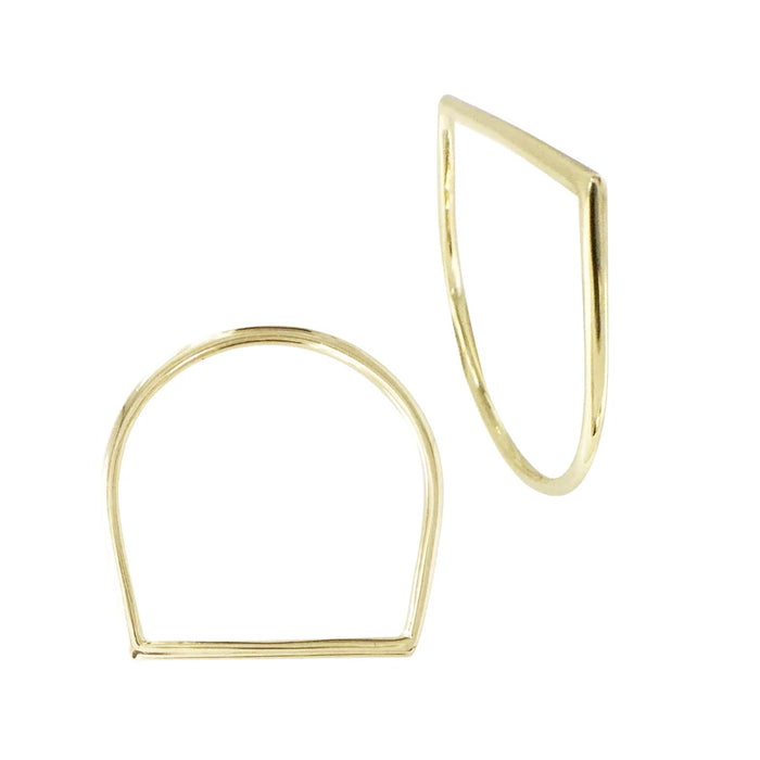 Straight Bar Stacking Ring in 14K Gold