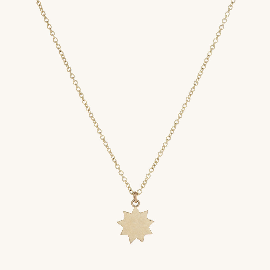 Petite Baha'i Nine Pointed Star Pendant Necklace | OTY Jewelry