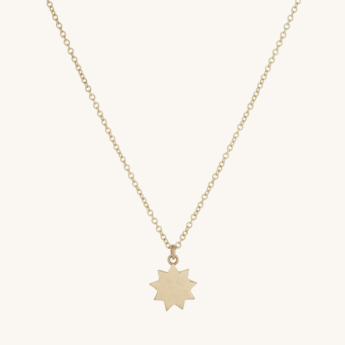 Petite Nine Pointed Star Pendant Necklace