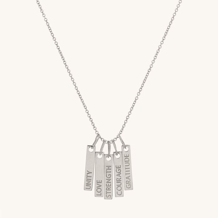 Petite Virtue Tags Necklace