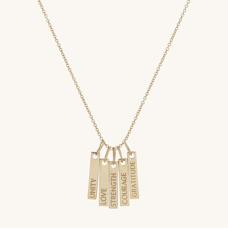 Petite Virtue Tags Necklace