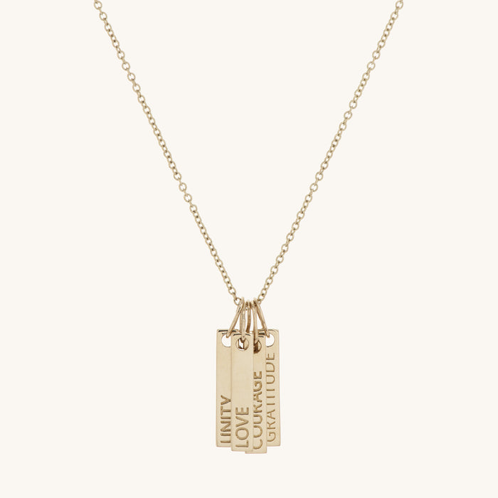 Petite Virtue Tags Necklace