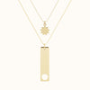 Mother Daughter Bar and Star Pendant Necklaces