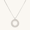 Circle Nine Pointed Star Pendant Necklace