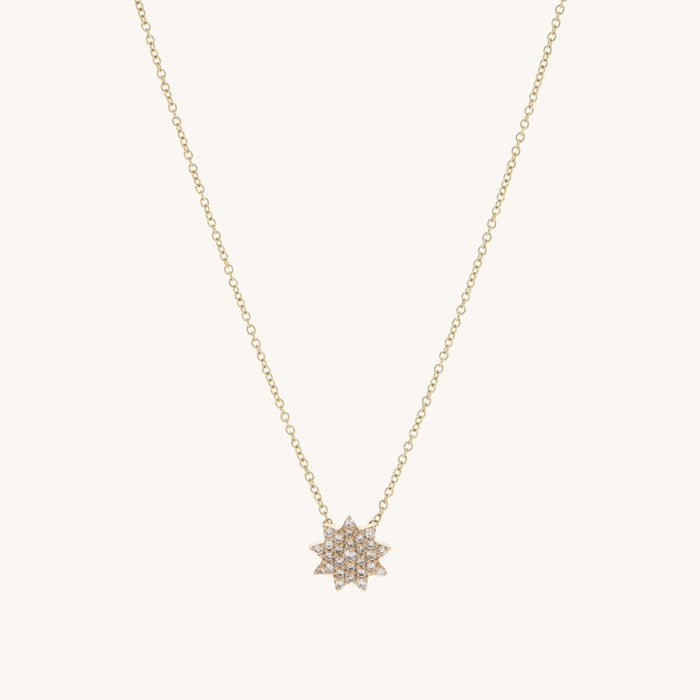 Petite Diamond Nine Pointed Star Duo Necklaces